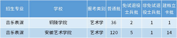 安徽專升本音樂表演專業(yè)招生學校