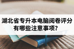 湖北省專升本電腦閱卷評分有哪些注意事項？