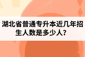 湖北省普通專升本近幾年招生人數(shù)是多少人？工作和升本怎么選擇比較好？