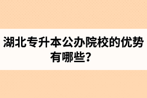 湖北專升本公辦院校的優(yōu)勢(shì)有哪些？為什么大家都想報(bào)公辦學(xué)校？