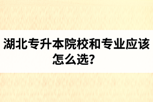 湖北專升本院校和專業(yè)應(yīng)該怎么選？公辦院校和民辦院校差別大嗎？