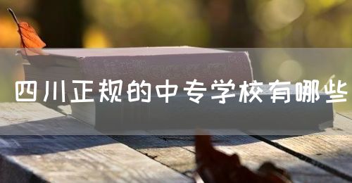 四川正規(guī)的中專學(xué)校有哪些？(圖1)