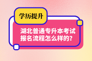 湖北普通專(zhuān)升本考試報(bào)名流程怎么樣的？