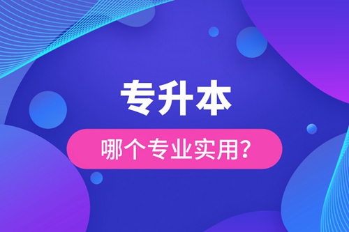 專升本哪個專業(yè)實用？