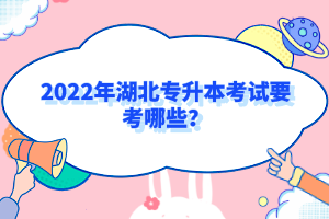 2022年湖北專升本考試要考哪些？