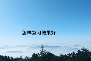 怎樣復(fù)習(xí)效果好