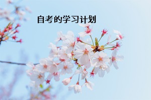 自考的學(xué)習(xí)計劃