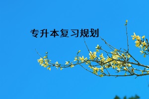 專升本復習規(guī)劃